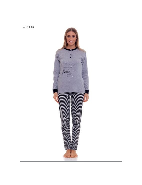 MYPI Pigiama donna cotone invernale art 3008