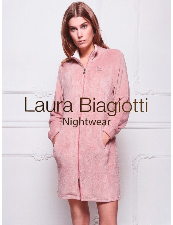 LAURA BIAGIOTTI Vestaglia donna con zip in coral art BPJ96436S