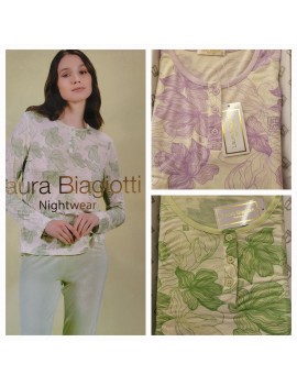 LAURA BIAGIOTTI Pigiama donna lungo in viscosa leggero art 96737S