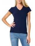 Golden Lady Maglia manica corta scollo V con lino e cotone art 1443