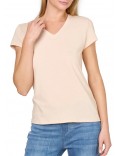 Golden Lady Maglia manica corta scollo V con lino e cotone art 1443