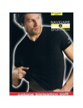 Navigare t-shirt uomo cotone bielastico scollo V art 571